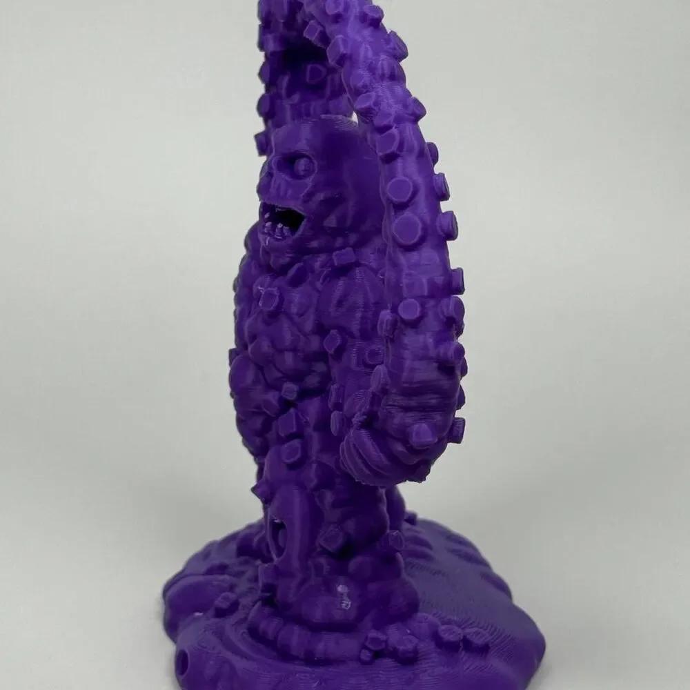 The magnetic monster, classic movie, monster toy, solid purple plastic